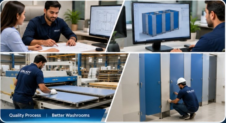 Toilet Cubicle Manufacturing and Installation Process